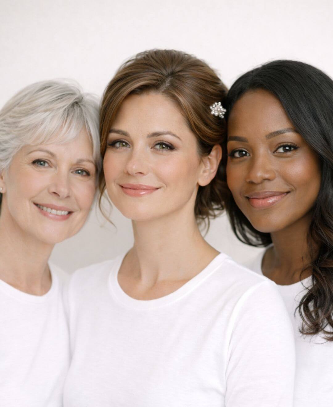 Maquillage mariage à Québec chez Concept Beauté, mariée, mère et demoiselle d’honneur sublimées.