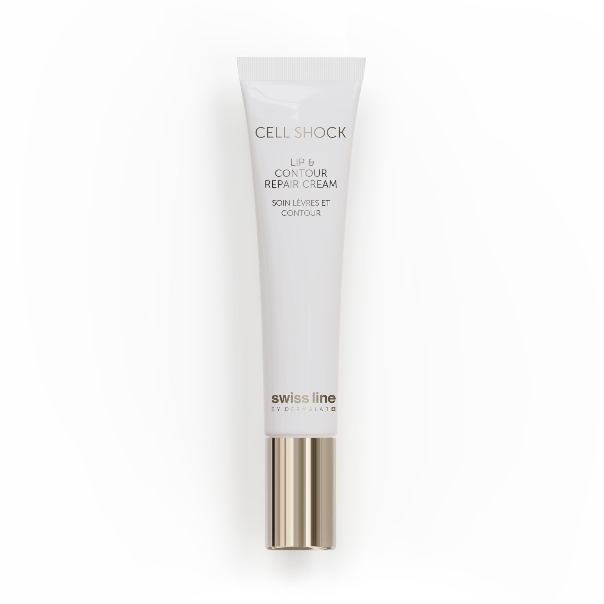 Soin Lèvres et Contour Cell Shock Swiss Line, crème réparatrice anti-âge pour lèvres et contour de la bouche – boutique en ligne Concept Beauté.