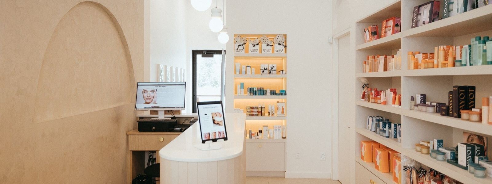 Boutique Concept Beauté à Québec avec produits PAYOT, Swiss Line, MeLine et Colorescience en esthétique professionnelle.