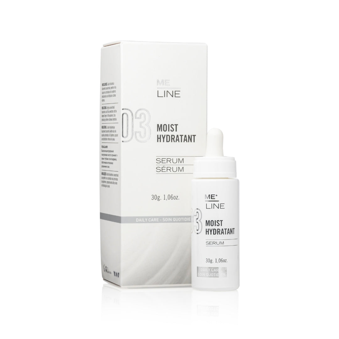 Sérum ME LINE 03 Moist Hydratant, soin intensif pour hydrater, repulper et renforcer la barrière cutanée.