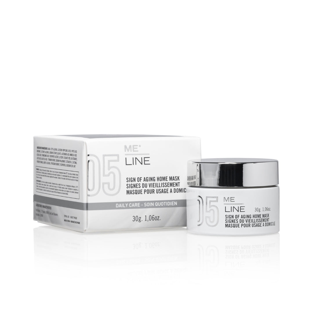 Masque ME LINE 05 Signes du Vieillissement, soin rénovateur pour lisser, raffermir et revitaliser la peau.
