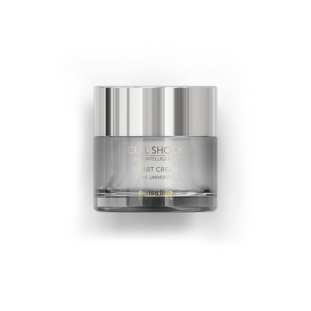 Crème Smart Cream Cell Shock de Swissline, soin universel anti-âge pour hydrater, lisser et renforcer la peau.