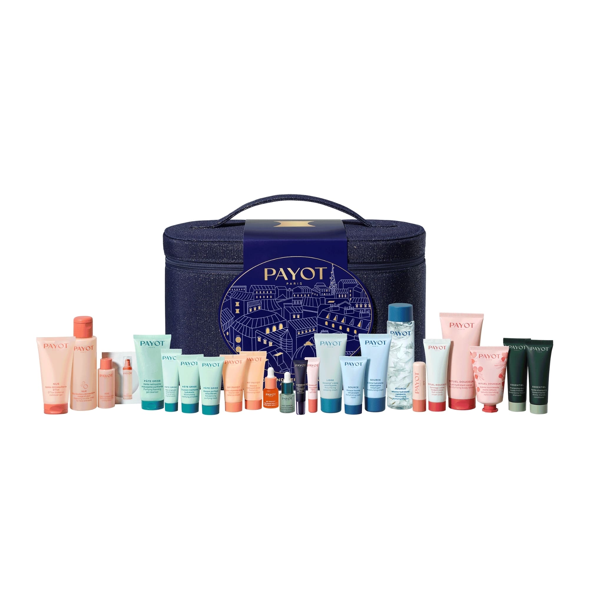Calendrier de l’Avent PAYOT 2026 bleu et ses 24 soins visage et corps, disponible sur la boutique en ligne de Concept Beauté.
