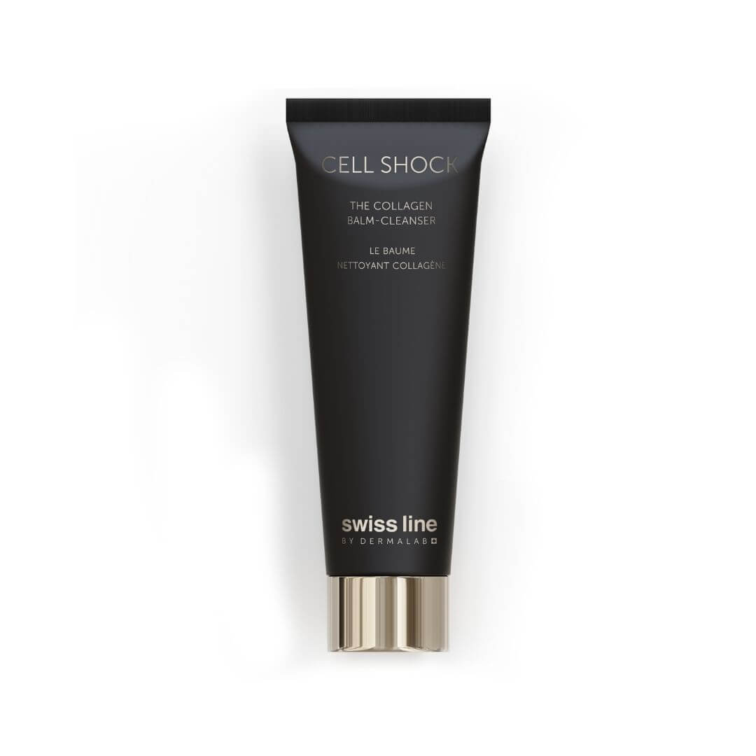 Baume nettoyant au collagène Cell Shock Swissline, nettoyant visage en texture baume pour une peau propre et nourrie.