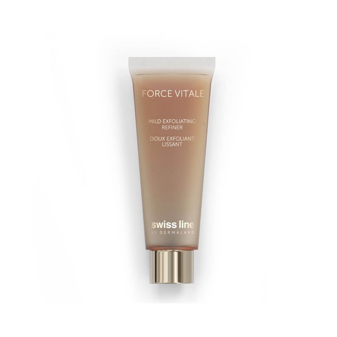 Doux exfoliant lissant Force Vitale Swissline, soin exfoliant délicat pour affiner le grain de peau – Concept Beauté.