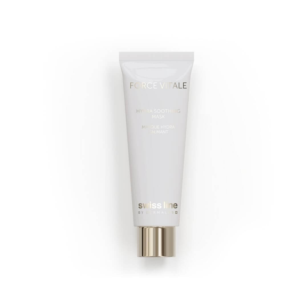 Masque hydratant calmant Force Vitale Swissline, soin apaisant pour réconforter la peau et restaurer l’hydratation.