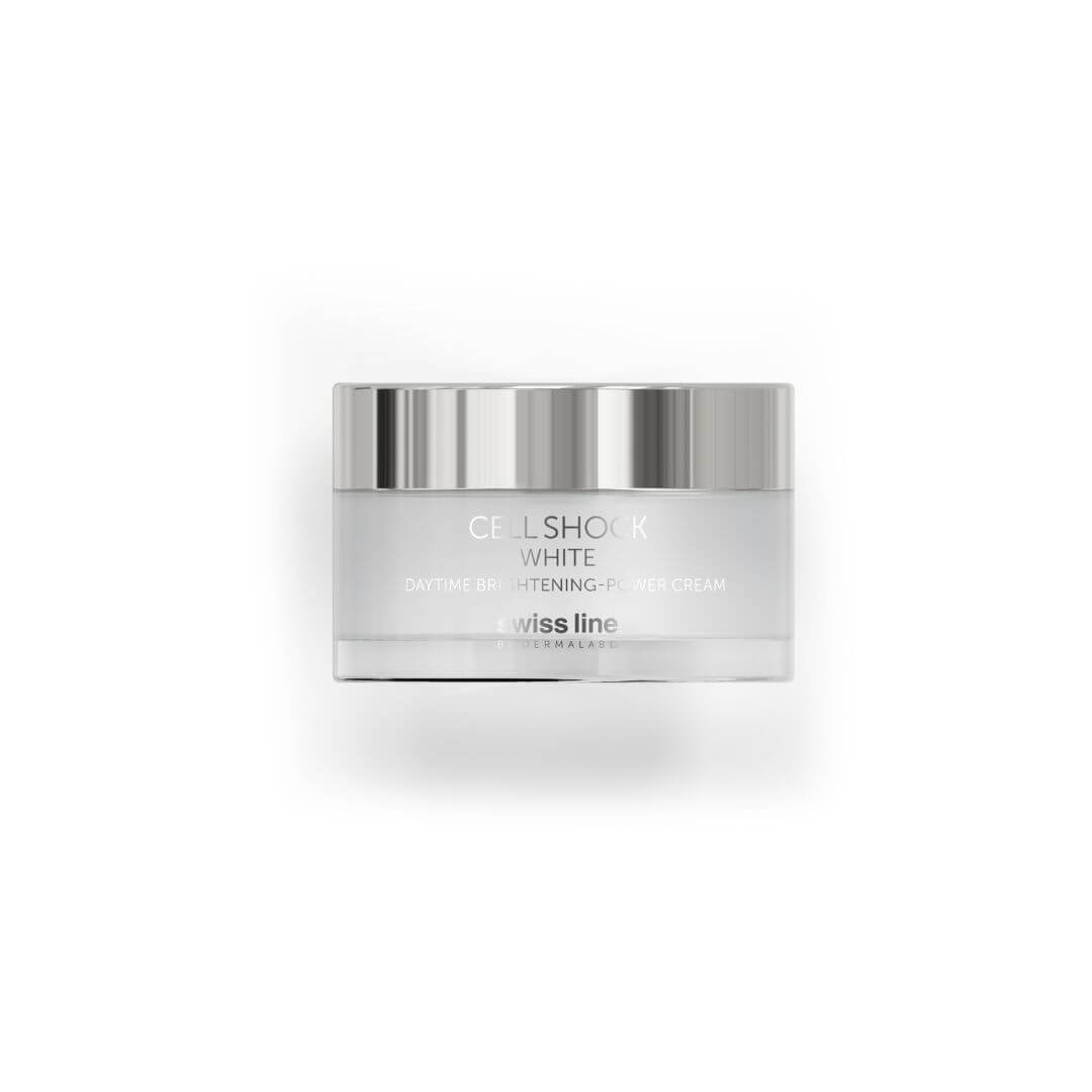Crème de jour Cell Shock White Swissline pour illuminer, unifier et protéger la peau au quotidien – Concept Beauté Cap-Rouge, Charlesbourg, Lac-Beauport.