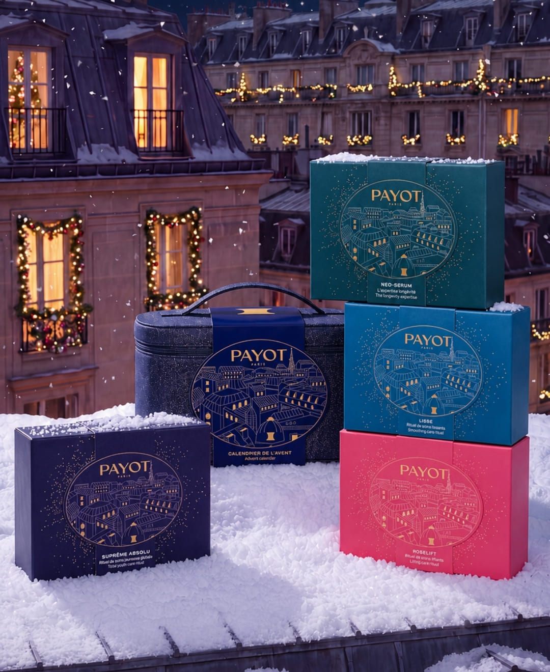 Idées cadeaux de Noël PAYOT 2026 : calendrier de l’Avent et coffrets de soins, disponibles sur la boutique en ligne de Concept Beauté.