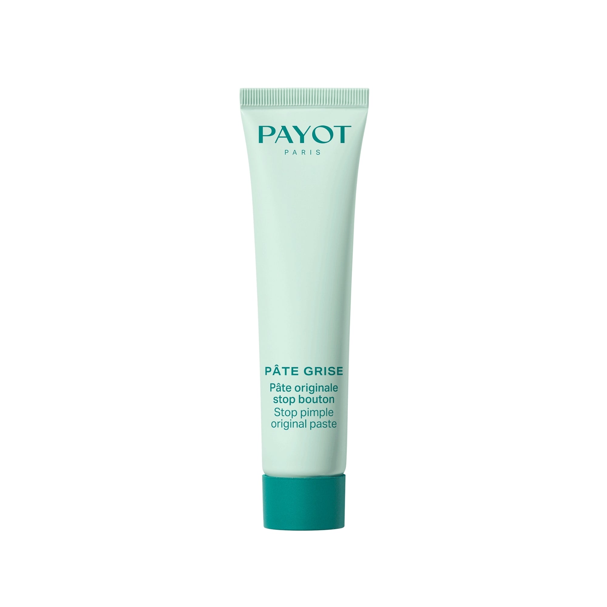 Tube de Pâte Originale Stop Bouton Pâte Grise PAYOT, soin ciblé contre les imperfections, disponible sur la boutique en ligne de Concept Beauté.