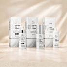 Trio MeLine pour peaux ethniques : sérum de jour, crème de nuit et sérum hydratant pour les soins après peeling épidermique. Disponible sur la boutique en ligne de Concept Beauté.